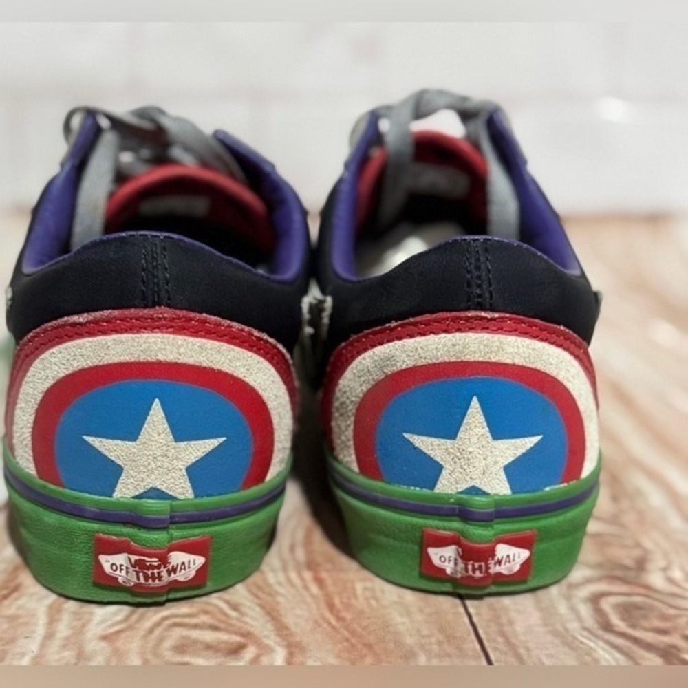 Vans Old Skool Marvel Captain America Wings Skate‎ Shoes Men - Picture 6 of 11